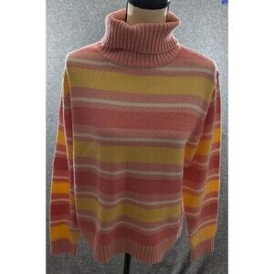 Mountain Lake Sweater Pullover Long Sleeve Multicolor Cowl Detail Size XL  Comfy